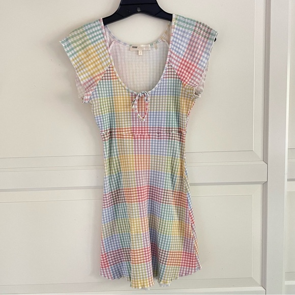 LoveShackFancy kids rainbow plaid dress 37960 - Picture 1 of 8